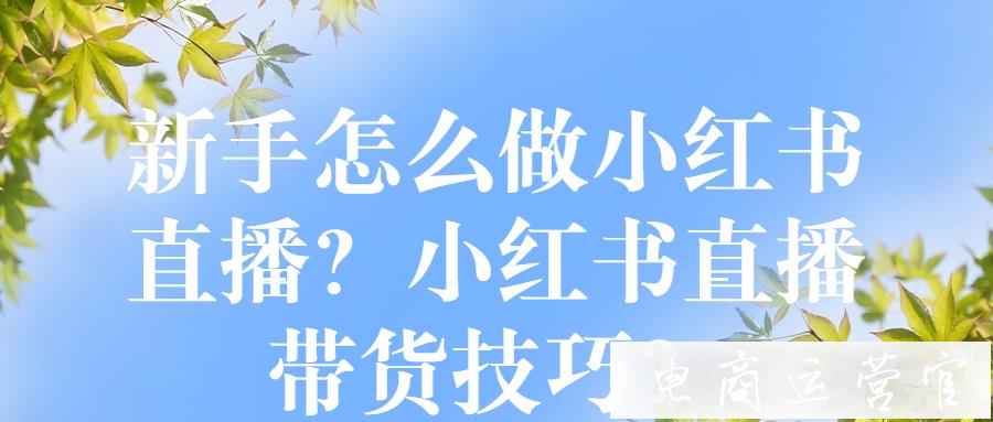 新手怎么做小紅書直播?小紅書直播帶貨技巧?